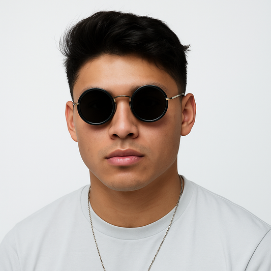 Lunettes rondes à teinte ajustable